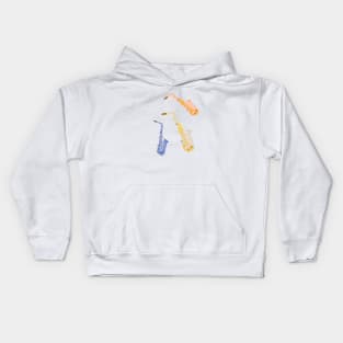 3 saxophones Kids Hoodie